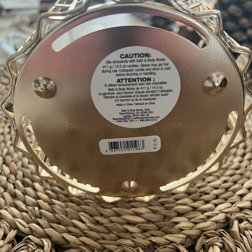 NWT BBW GOLD 3 wick candle holder - Picture 4 of 4